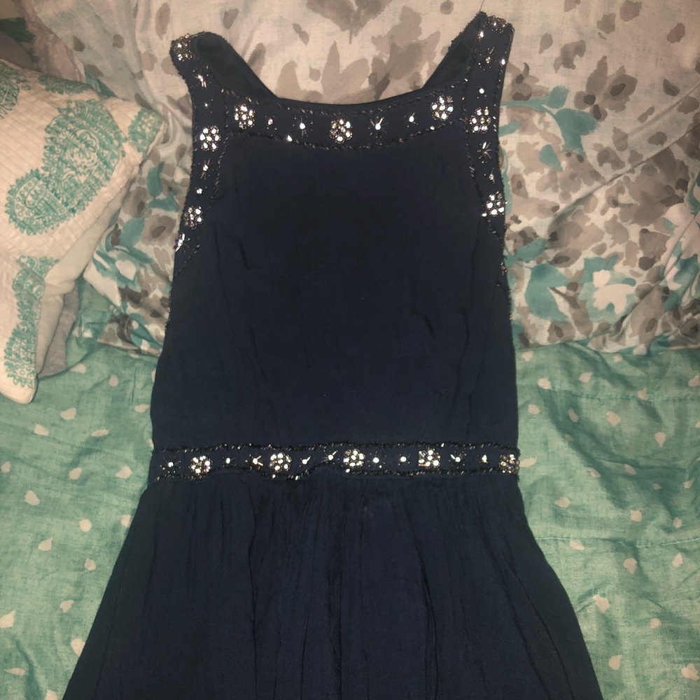 Navy Blue Short Formal Dress